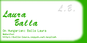 laura balla business card